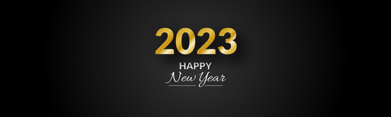 Banner happy new year 2023 - obrazy, fototapety, plakaty