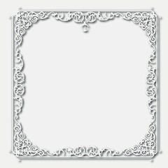 Fototapeta premium Frame, in the style of an ornament, Vector illustration eps 10, Art.