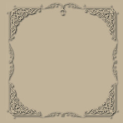 Frame, in the style of an ornament, Vector illustration eps 10, Art.