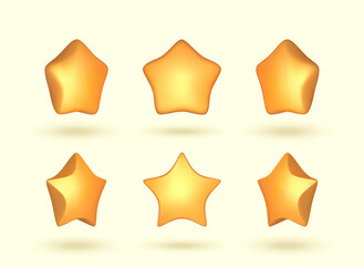 star 3d icon. star isolated 3d illustration.