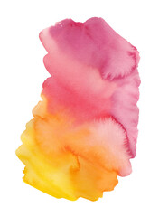 Pink and yellow watercolor background for your design, watercolor splash background concept. 