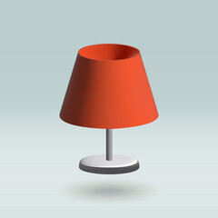 table lamp isolated 3d icon. table lamp 3d illustration.