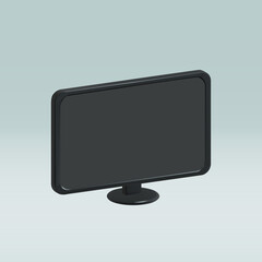 TV isolated 3d icon. plasma tv 3d illustration.