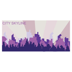 Fototapeta premium City silhouette skyline illustration design. City landscape Panorama buildings