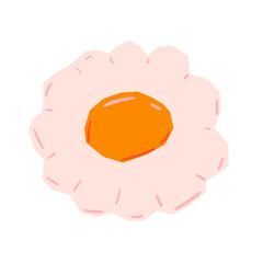 abstract flower isolated on white, botanical background, festive floral arrangement. Simple modern decor