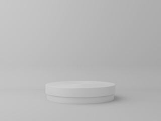 3D Rendering Abstract background with realistic basic geometry cylinder pedestal podium. Minimal scene for product display presentation and exhibition mockup