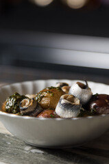 Anchovies and potatoes