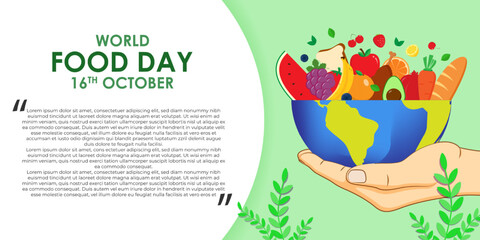 Obraz na płótnie Canvas Vector illustration for world food day banner