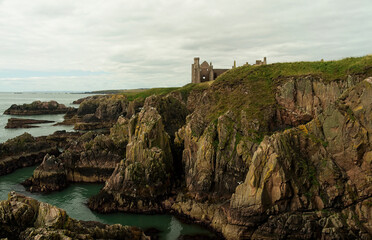 Fototapeta na wymiar New Slains Castle near the village of Cruden Bay in the north east of Scotland