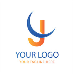 JLatter logo design, J logo initial logo concept, J Icon Design