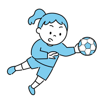 サッカーをする少女6