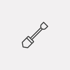 Shovel vector icon sign symbol