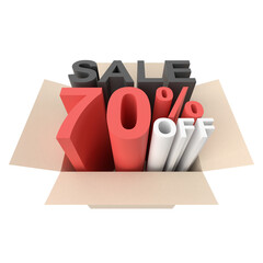 Obraz premium 3D seventy percent off. 70% off. 70% sale.