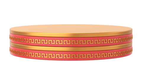 3D podium for Chinese New Year. Spring Festival.
