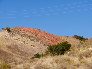 Fire retardant on hill