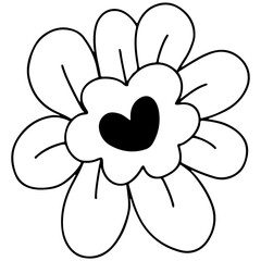 Flower doodle vector