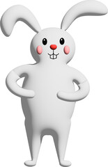Cute 3D rabbit character
Easter rabbit, easter Bunny.
Cute cartoon rabbit holding a carrot