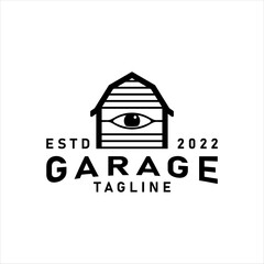 Garage Scurity logo with Eye design concept.