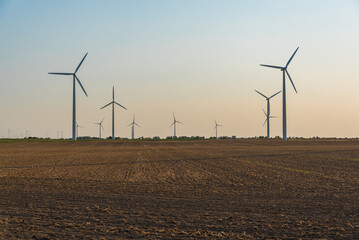 Wind turbines, Brandenburg, Germany