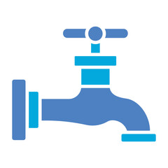 Faucet Glyph Two Color Icon