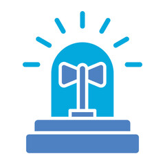 Siren Glyph Two Color Icon