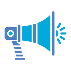Megaphone Glyph Two Color Icon