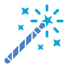 Magic Wand Glyph Two Color Icon