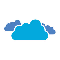 Clouds Glyph Two Color Icon