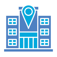 Location Glyph Two Color Icon