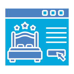 Online Reservation Glyph Two Color Icon