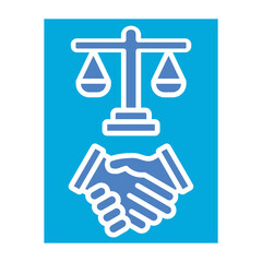 Law Glyph Two Color Icon