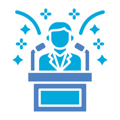 Winning Glyph Two Color Icon