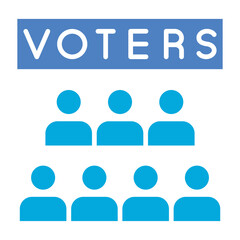 Voters Glyph Two Color Icon