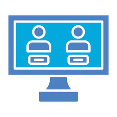 Electronic Voting Glyph Two Color Icon