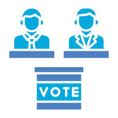 Elections Glyph Two Color Icon