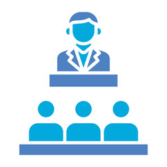 Senate Glyph Two Color Icon