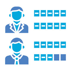 Recount Glyph Two Color Icon