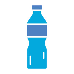 Water Bottle Glyph Two Color Icon