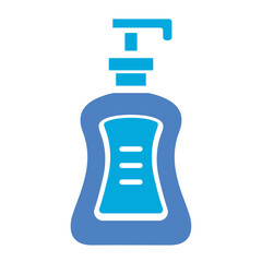 Shampoo Bottle Glyph Two Color Icon