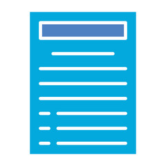 Document Glyph Two Color Icon