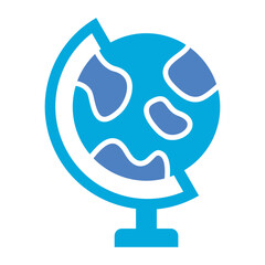 Globe Glyph Two Color Icon