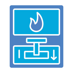 Obraz premium Fire Alarm Glyph Two Color Icon