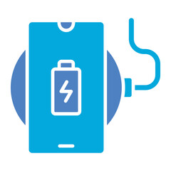 Wireless Charger Glyph Two Color Icon
