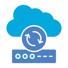 Cloud Sync Glyph Two Color Icon