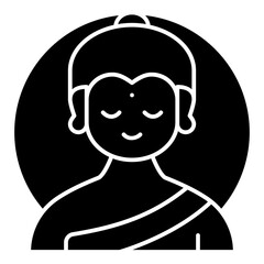 buddha solid icon