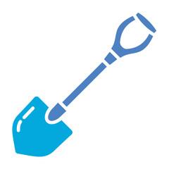 Shovel Glyph Two Color Icon