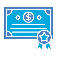 Certificate Glyph Two Color Icon