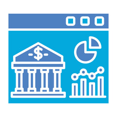 Website Analytics Glyph Two Color Icon