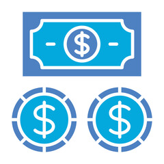 Dollar Currency Glyph Two Color Icon