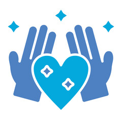 Obraz premium Love Glyph Two Color Icon